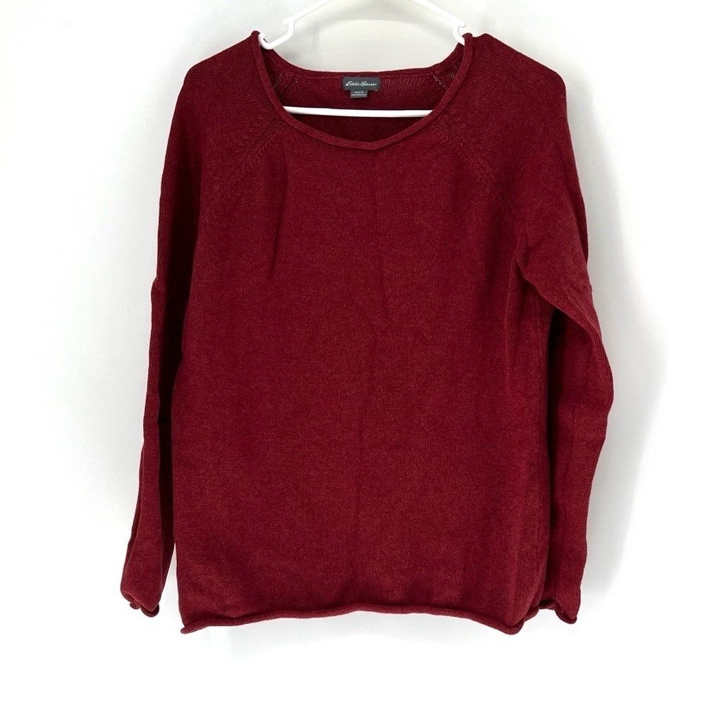 Eddie Bauer Deep Red knit Sweater women’s large